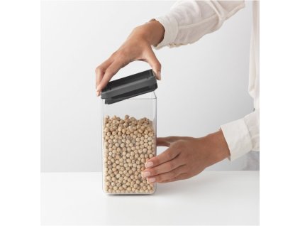 Vorratsdose TASTY PLUS 1,6 l, dunkelgrau, Kunststoff, Brabantia