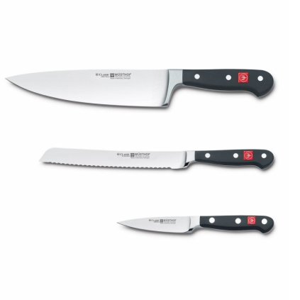 Messerset CLASSIC, 3-teilig, mit Brotmesser, Wüsthof