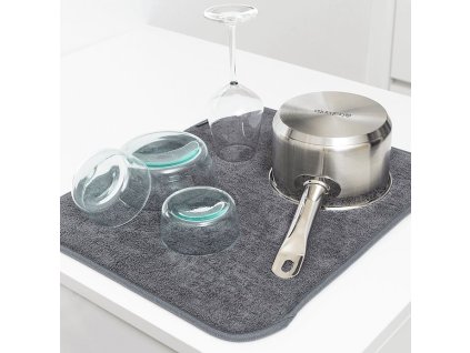 Abtropfmatte 40 x 47 cm, grau, Mikrofaser, Brabantia