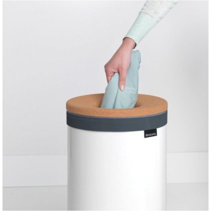 Wäschekorb 35 l, mit Korkdeckel, weiß, Brabantia