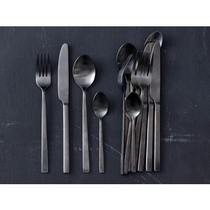 Besteckset 16-teilig, schwarz, Bitz