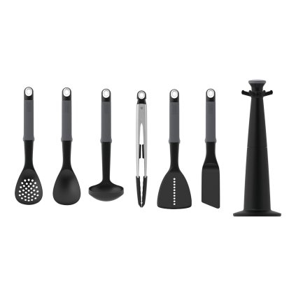 Utensilienset ELEVATE, mit Drehständer, schwarz, Joseph Joseph