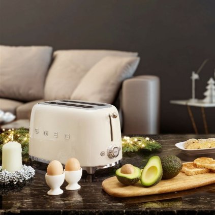 Toaster TSF01CREU, 2 Scheiben, Creme, Smeg