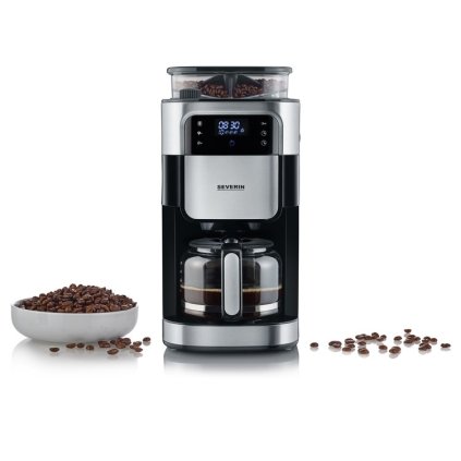 Filterkaffeemaschine KA 4813, mit Kaffeemühle, schwarz, Severin