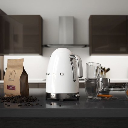 Wasserkocher mit Temperatureinstellung KLF04PBEU 1,7 l, weiß, Smeg