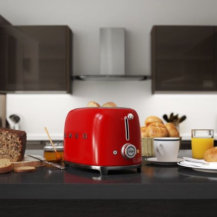 Toaster TSF01RDEU 2 Scheiben, rot, Smeg