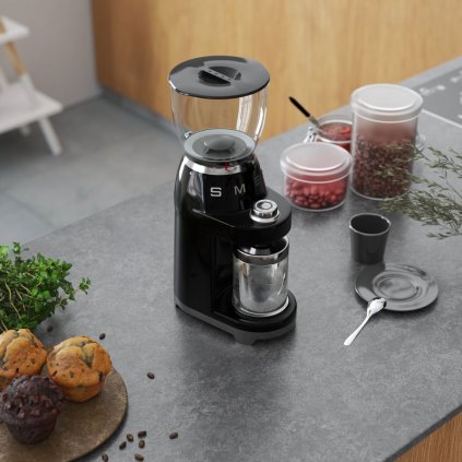 Kaffeemühle CGF01BLEU, schwarz, Smeg