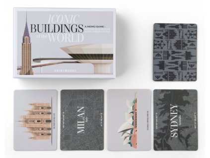 Memory Spiel ICONIC BUILDINGS, 50 Karten, Printworks