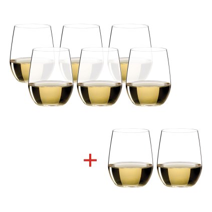 Weißweinglas RIEDEL O WINE TUMBLER VIOGNIER/CHARDONNAY, 6er-Set+ 2, 335 ml, Riedel