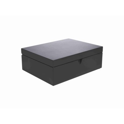 Teebox für losen Tee, 4 Dosen, mit Tee Messlöffel, schwarz, Bredemeijer
