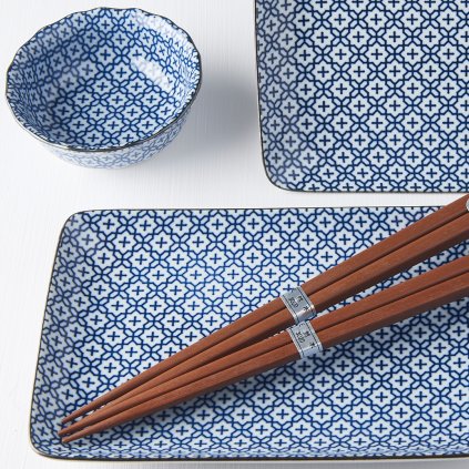 Sushi Set GEOMETRIC FLOWERS, 6-teilig, MIJ
