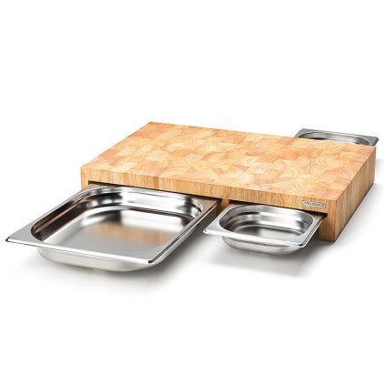 Schneidebrett 50 x 32,5 cm, mit Schubladen, braun, Holz, Continenta