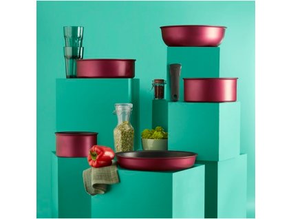 Kochtopfset INGENIO DAILY CHEF L3989402, 10-teilig, rot, Aluminium, Tefal