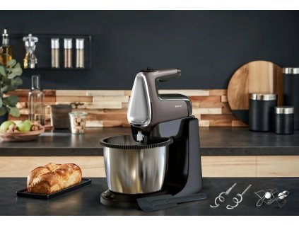 Handmixer mit Rührschüssel POWERMIX SILENCE HT654E38 Silber, Tefal