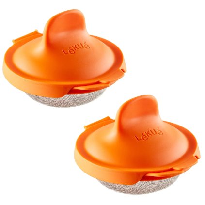 Eier-Pochierer, 2er-Set, orange, Silikon, Lékuké