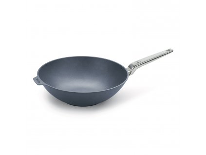 Wok DIAMOND LITE PRO 34 cm, für Induktion, Edelstahl-Griff, Titanium, WOLL