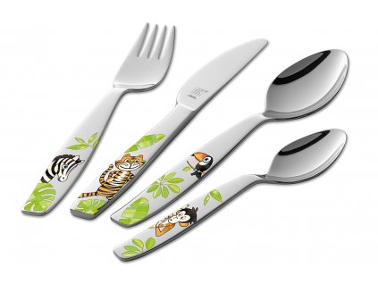 Kinder Besteckset JUNGLE, 4-teilig, Zwilling