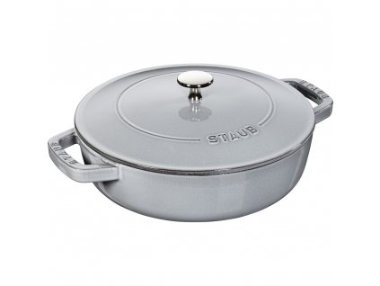 Cocotte 28 cm, graphitgrau, Gusseisen, Staub