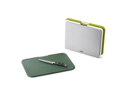 Schneidebrett NEST3 L 60164, 3er-Set, mit Ständer, grün, Kunststoff, Joseph Joseph