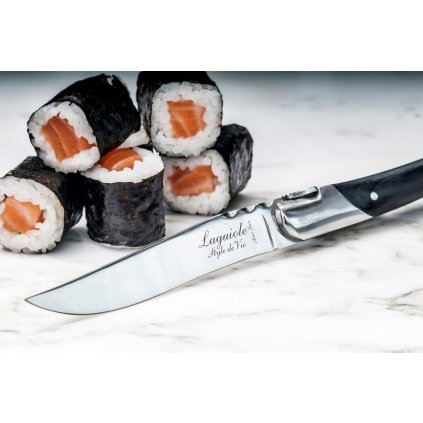 Steakmesser LUXURY, 6-teilig, schwarz, Ebenholz-Griff, Laguiole