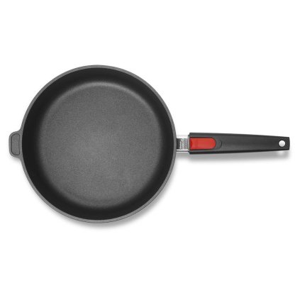 Hochrandpfanne TITANIUM NOWO 26 cm, für Induktion, abnehmbarer Griff, Titanium, WOLL