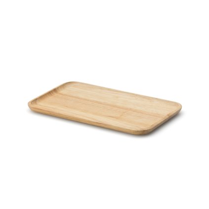 Serviertablett 22 x 13 x 1,2 cm, Gummibaumholz, Continenta