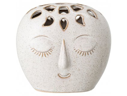 Vase ELISSA 15 cm, weiß, Steinzeug, Bloomingville