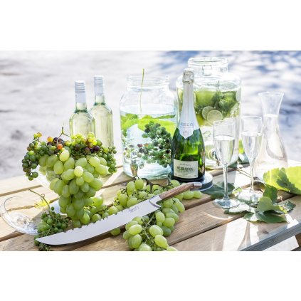 Champagnersäbel LUXURY 30 cm, olivgrüner Griff, Laguiole
