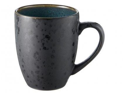 Teetasse 300 ml, schwarz/grün, Steinzeug, Bitz