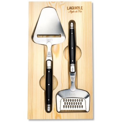 Käsehobel und Käsereibe PREMIUM Set, schwarz, Laguiole