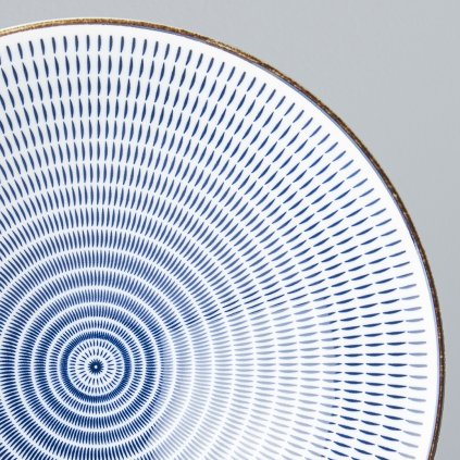 Ramen Schale RADIATING LINES BLUE & WHITE 25 cm, 900 ml, MIJ