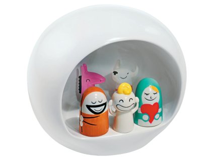 Porzellankrippe PRESEPE Alessi 6-teilig, weiß