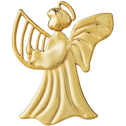 Weihnachtsschmuck HARP ANGEL 7 cm, vergoldet, Rosendahl