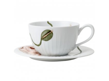 Teetasse mit Untertasse HAMMERSHOI POPPY, 380 ml, weiß, Kähler