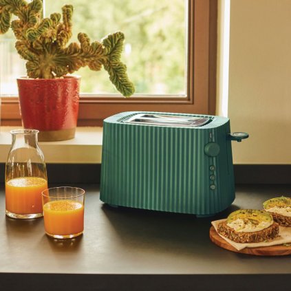 Toaster PLISSÉ, 2 Scheiben, grün, Alessi
