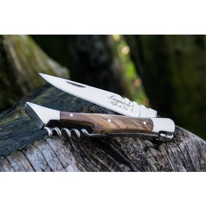 Taschenmesser LUXRY, mit Korkenzieher, olivfarbener Griff, Laguiole