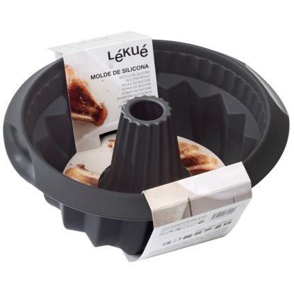 Gugelhupfform 22 cm, schwarz, Silikon, Lékué