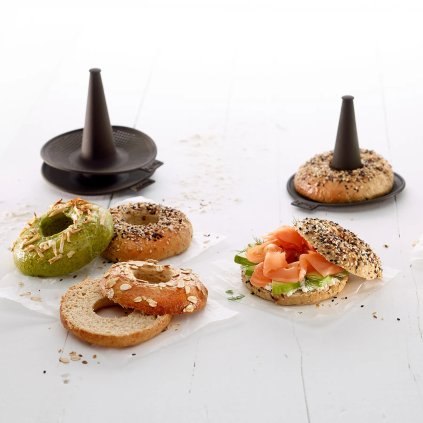 Backform für Bagels, 6er-Set, braun, Silikon, Lékué
