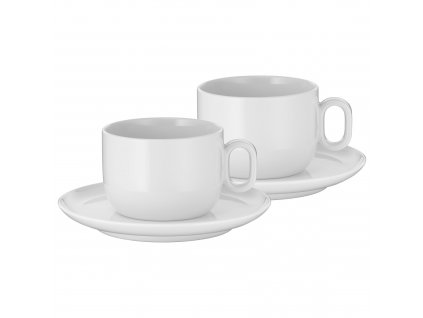 Kaffeetasse mit Untertasse BARISTA, 2er-Set, 160 ml, weiß, WMF