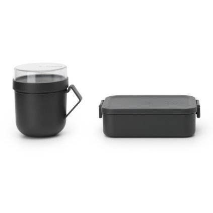 Lunch- und Snackbox Set MAKE & TAKE, dunkelgrau, Brabantia