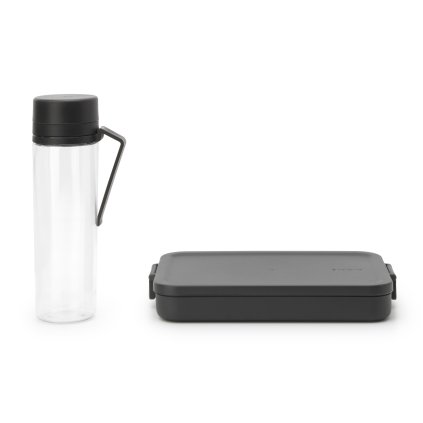 Lunchbox und Wasserflasche Set MAKE & TAKE, dunkelgrau, Brabantia