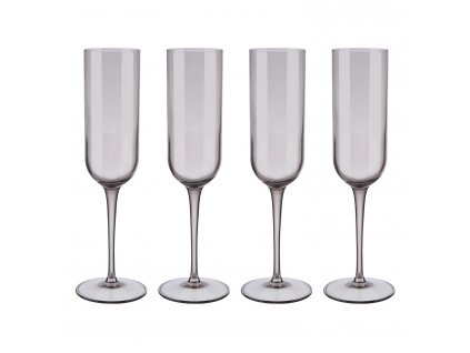 Champagnerglas FUUM, 4er-Set, 210 ml, braunes Glas, Blomus