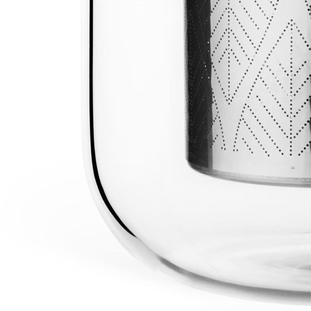 Glastasse mit Teesieb MINIMA EVA 400 ml, Puderbraun, Viva Scandinavia