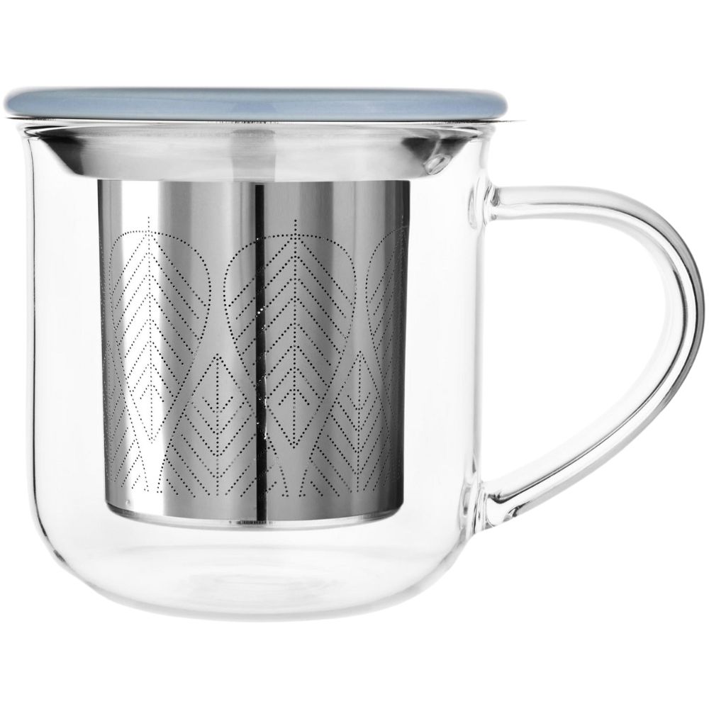 Glastasse mit Teesieb MINIMA EVA 400 ml, Hazy Blue, Viva Scandinavia