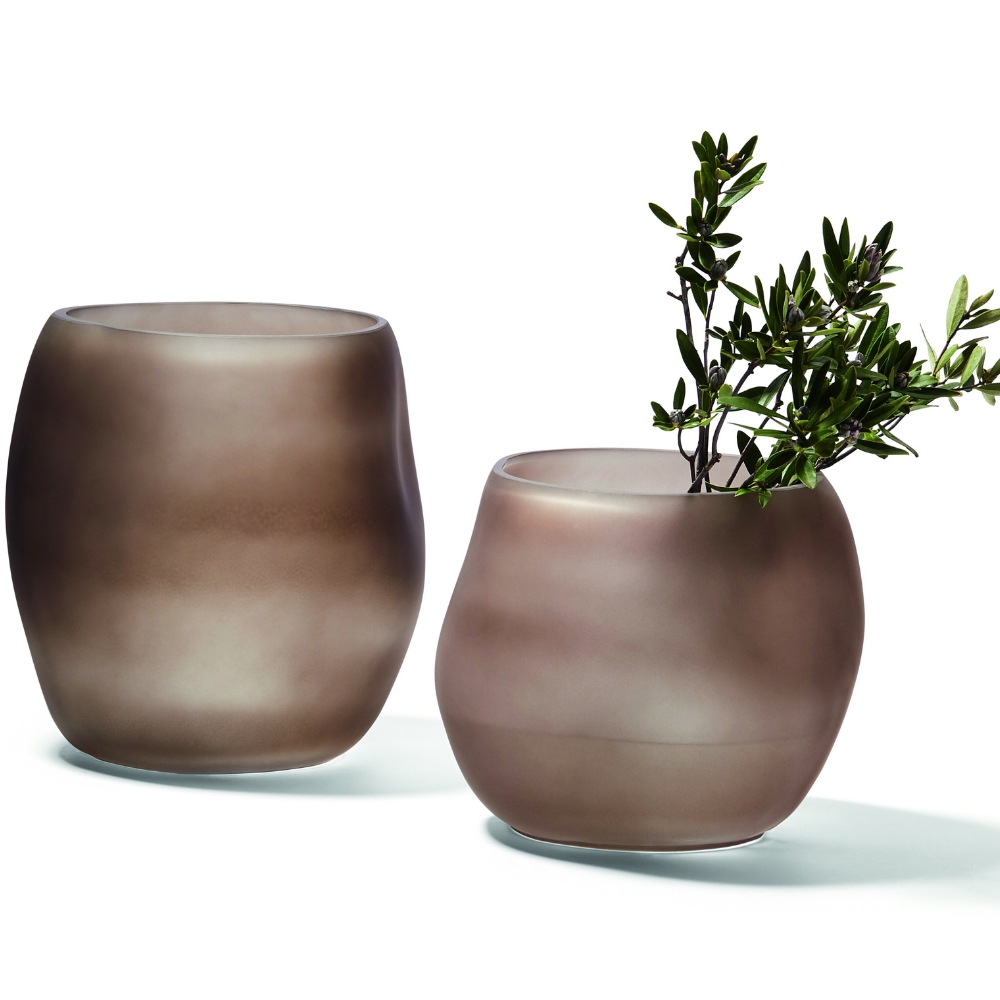 Vase ORGANIC 15 cm, braun, Glas, Philippi