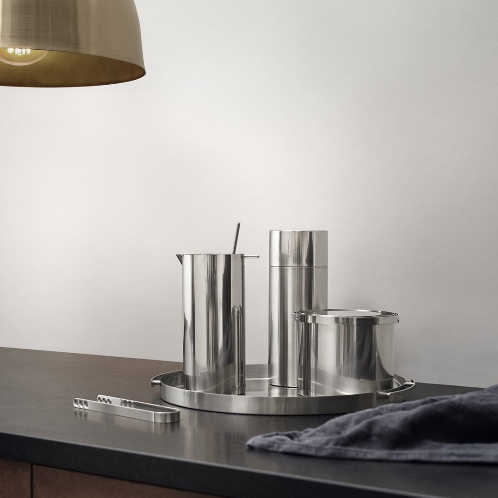Serviertablett ARNE JACOBSEN 33,5 cm, Silber, Stelton