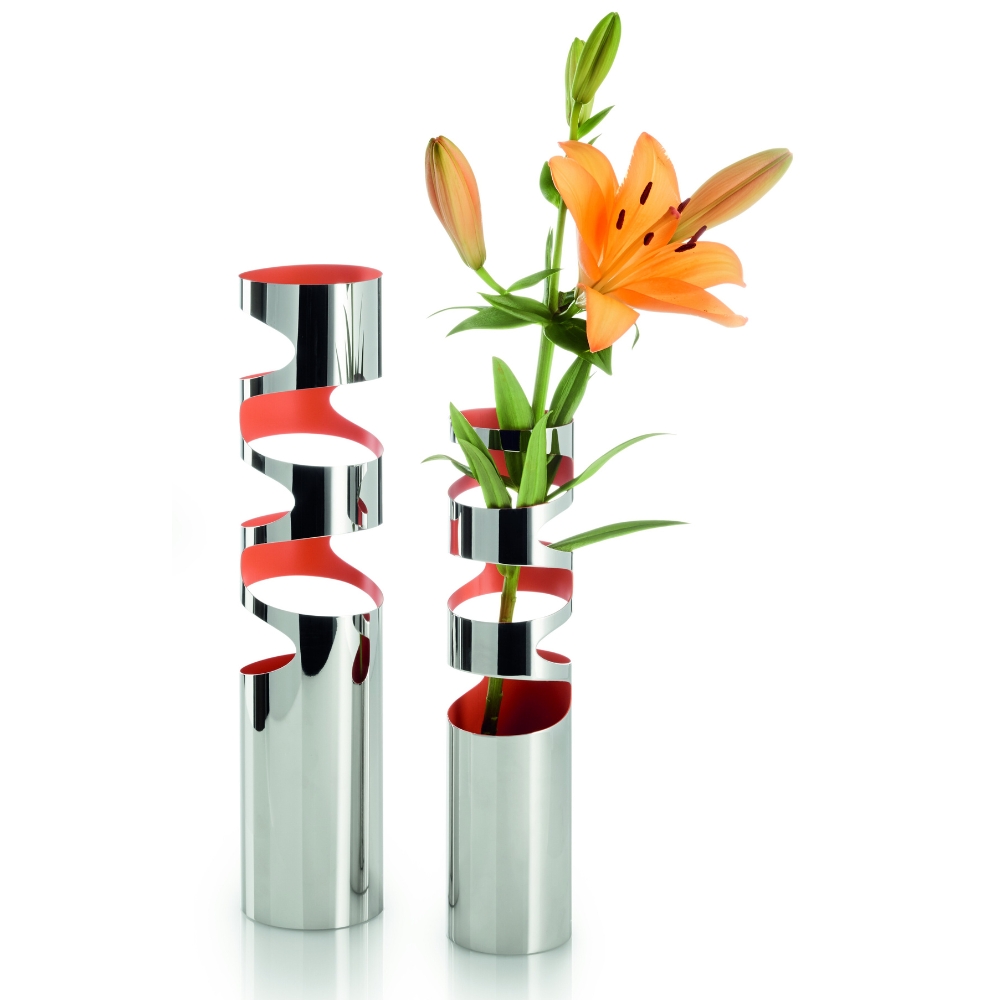 Vase LOOM 37 cm, Edelstahl poliert, Philippi
