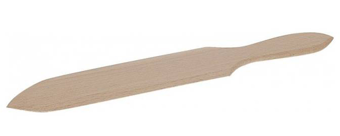 Crepes-Pfanne 28 cm, mit Crêpe-Wender und Spachtel, Holzgriff, Gusseisen, Staub