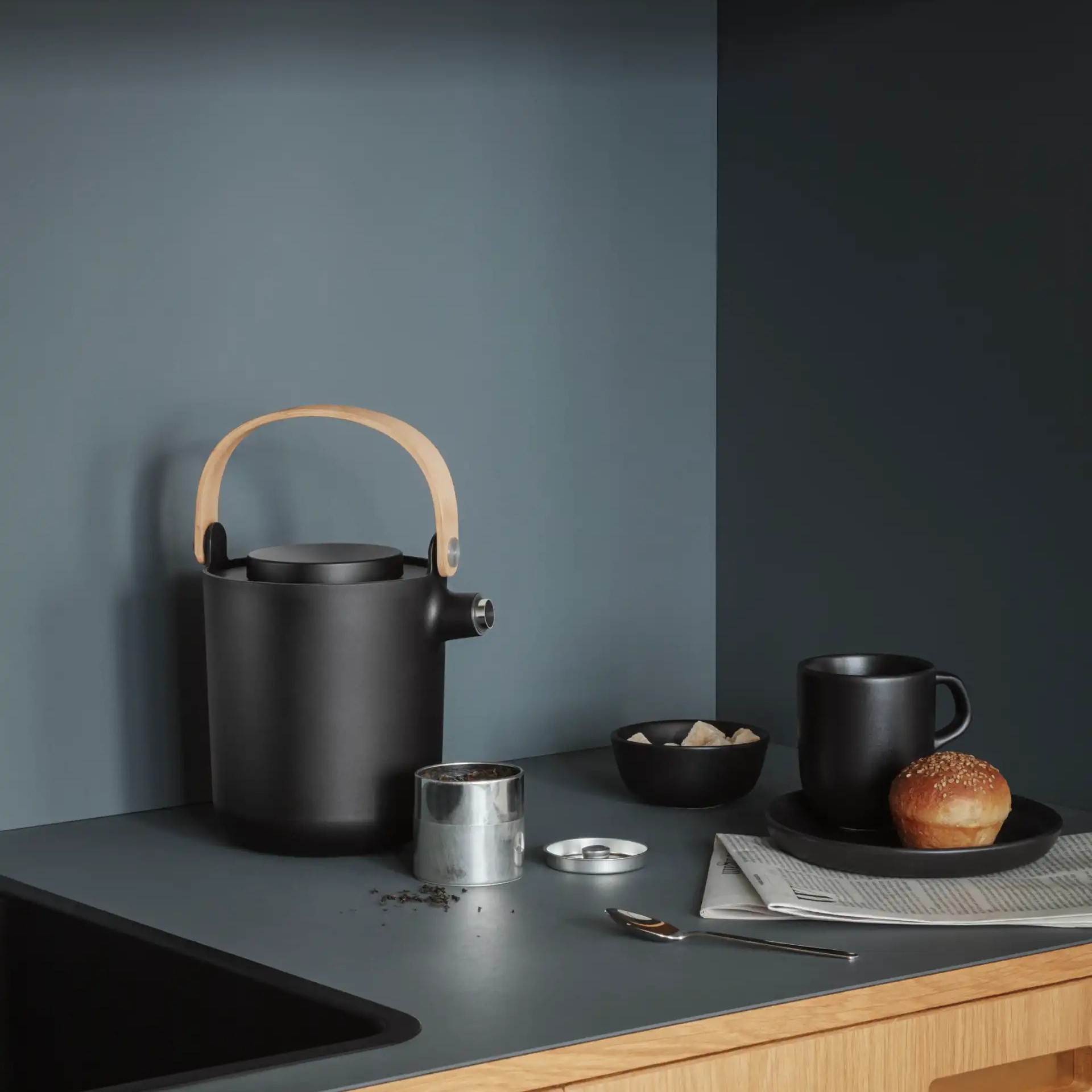 Teekanne NORDIC KITCHEN 1 l, schwarz, Eva Solo