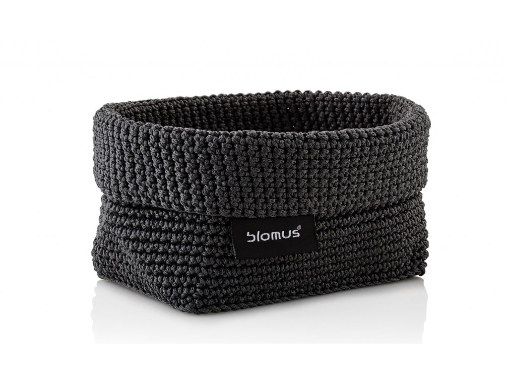 Aufbewahrungskorb Häkelkorb TELA M, Anthrazit, Blomus